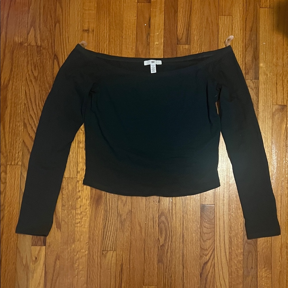 • BP GREEN OFF THE SHOULDERS LONG SLEEVE TOP